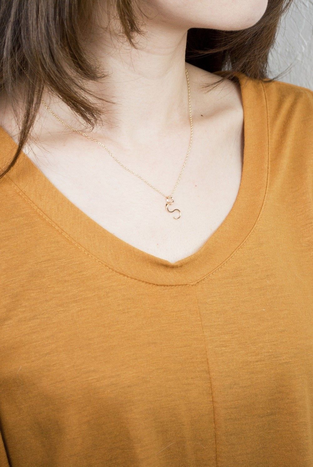 【ラスト1点】スモールアルファベット ペンダント ネックレス / Small Alphabet Pendant 【S】