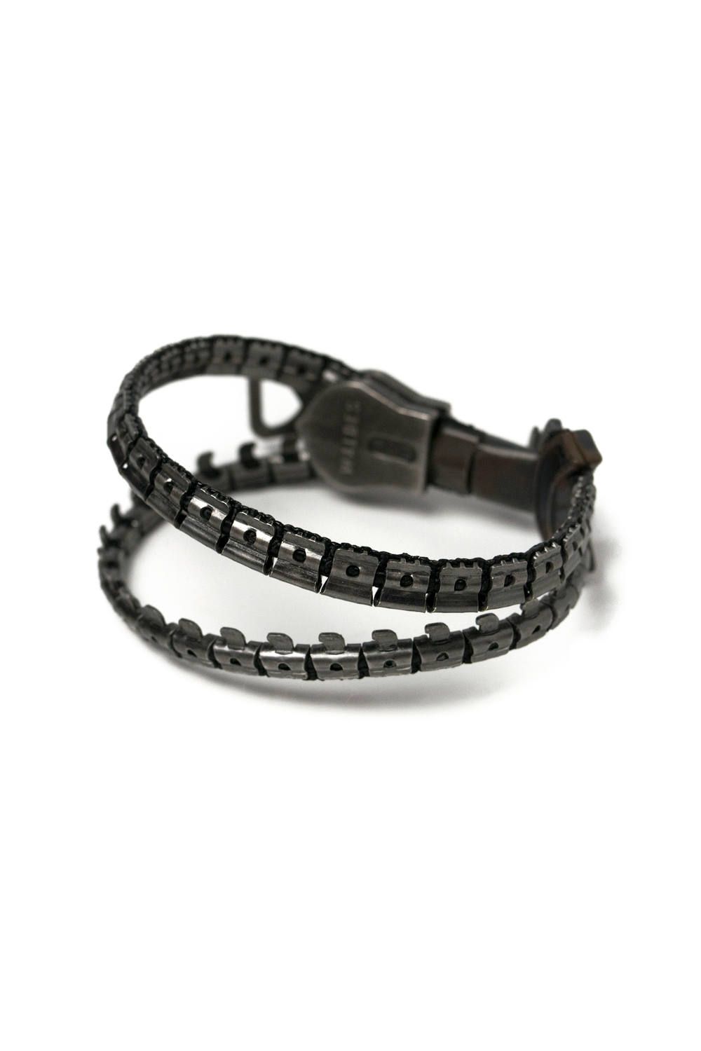 【ラスト1点】zip bracelet - single [black] / ジップブレスレット - シングル [ブラック]