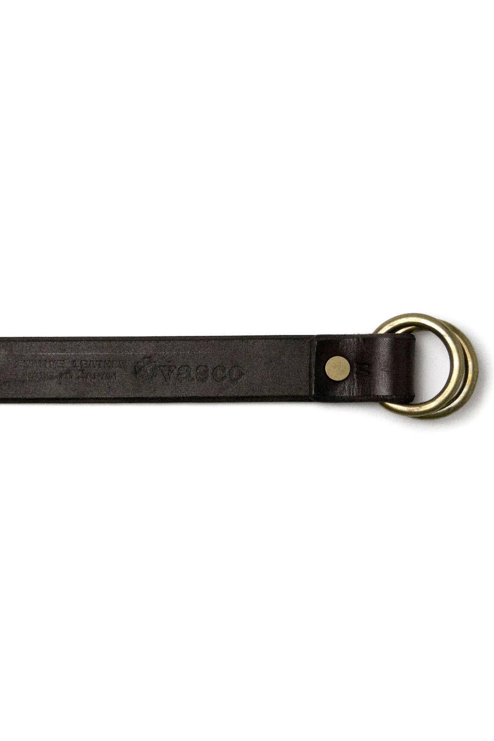【ラスト1点】LEATHER RING BELT - NARROW [BROWN] | リングベルト / ブラウン