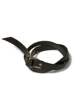 【ラスト1点】LEATHER RING BELT - NARROW [BROWN] | リングベルト / ブラウン