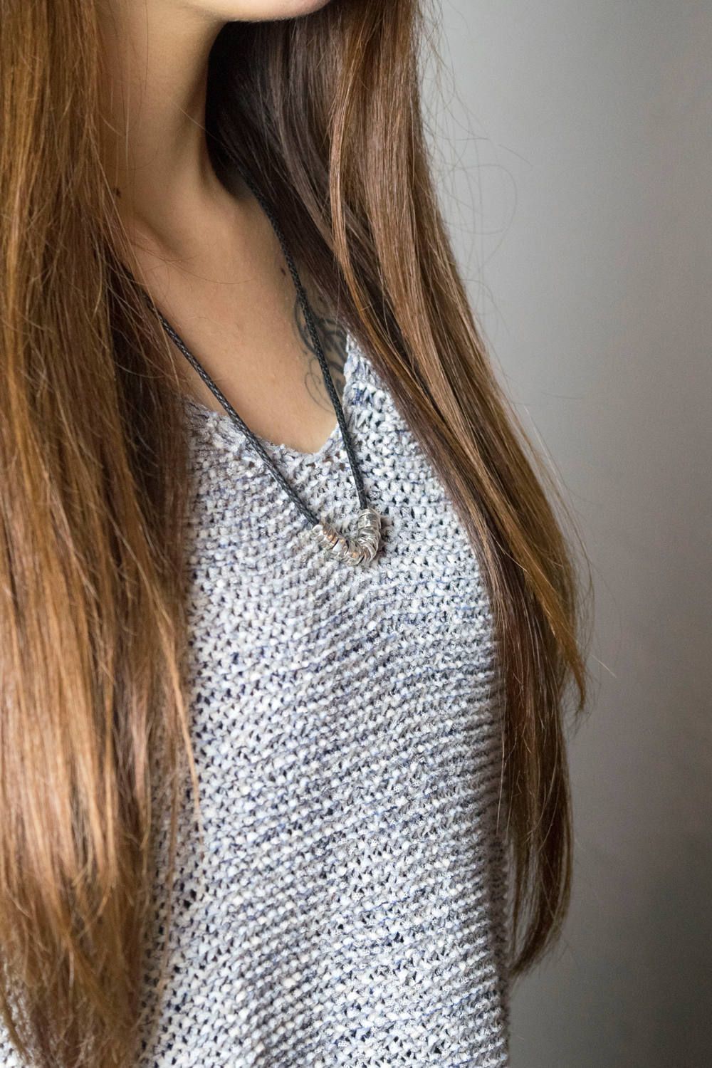【お取り寄せ可能】ROCK BEADS NECK W SV / ロックビーズネックレスW [シルバー]
