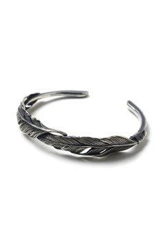 【お取り寄せ可能】Double feather bangle [SV] / ダブルフェザーバングル [シルバー]