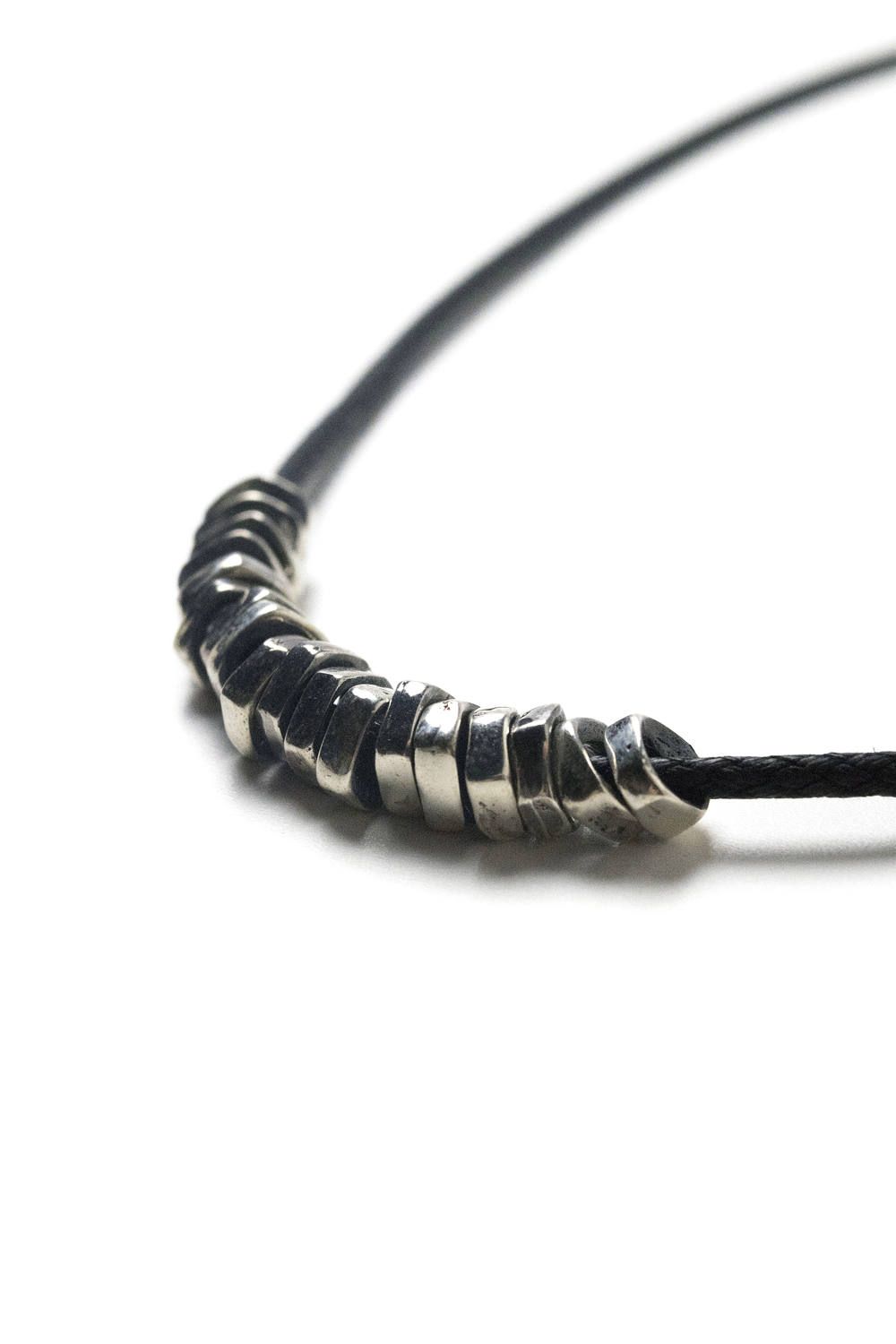 【お取り寄せ可能】ROCK BEADS NECK W SV / ロックビーズネックレスW [シルバー]