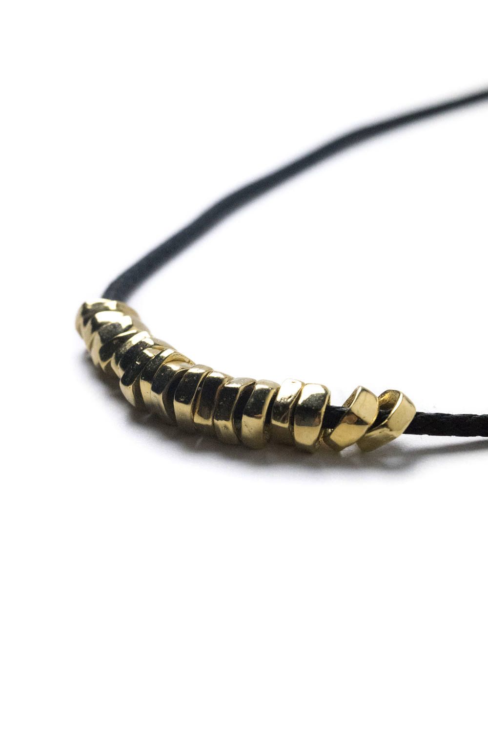 【お取り寄せ可能】ROCK BEADS NECK W K18coating / ロックビーズネックレスW [K18コーティング]