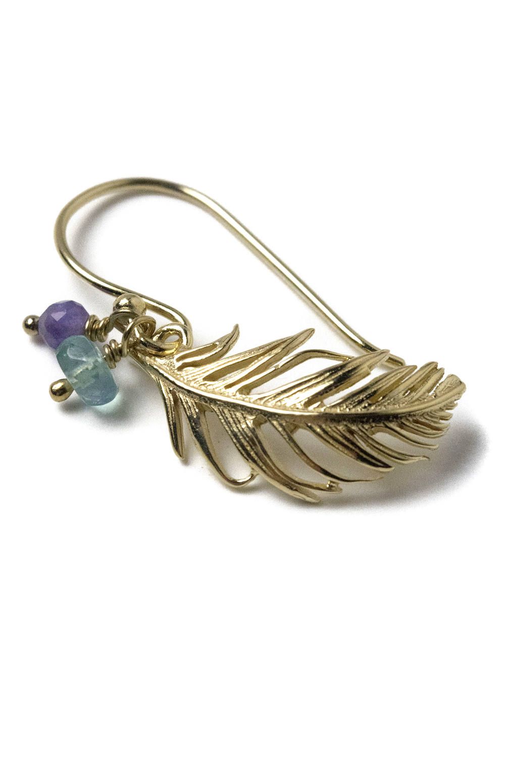feather ear pierce set【Soft & Wet】/ フェザーピアスセット [ゴールド]