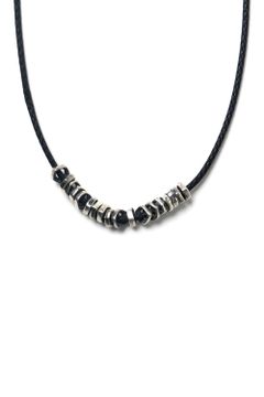 【お取り寄せ可能】ROCK BEADS NECK W SV / ロックビーズネックレスW [シルバー]