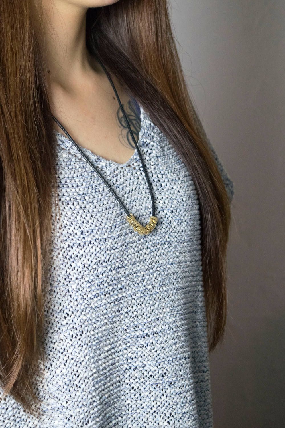 【お取り寄せ可能】ROCK BEADS NECK W K18coating / ロックビーズネックレスW [K18コーティング]