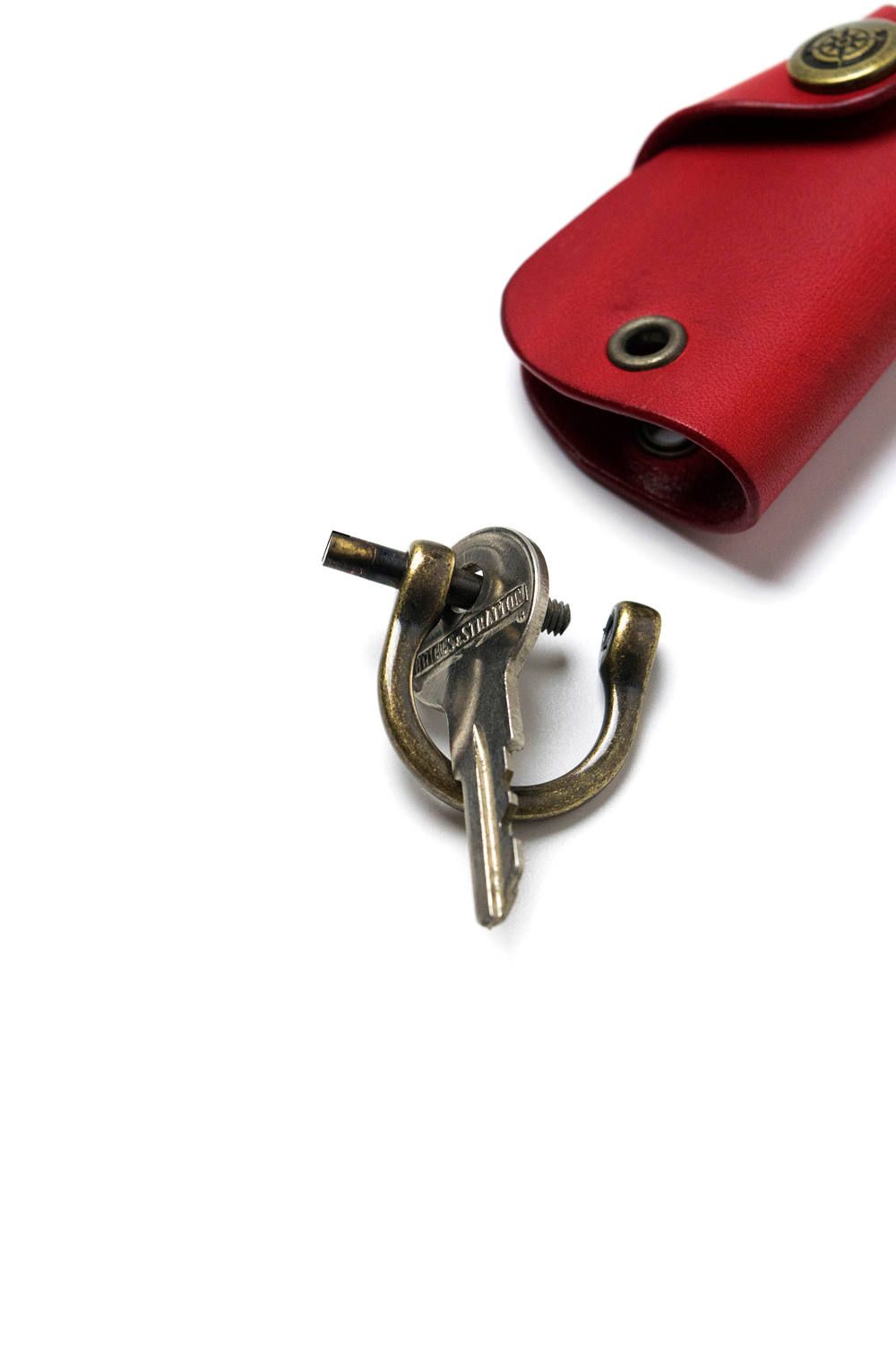 ボタンフックキーケース S [レッド] / Button Hook Key Case [RED]