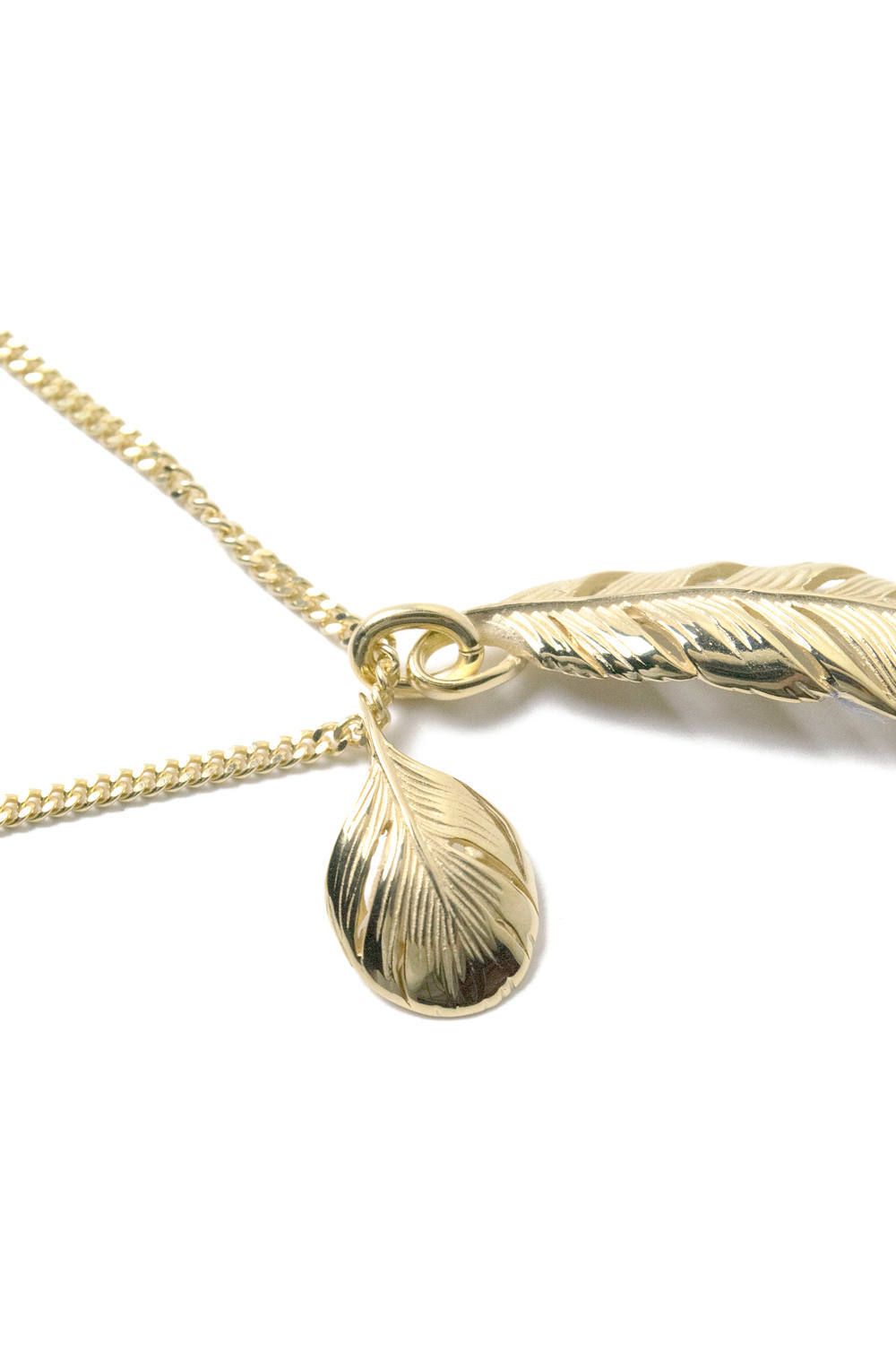 【お取り寄せ可能】New Leaf feather VERY SHINE Necklace [GOLD] / ニューリーフフェザーベリーシャインネックレス [ゴールド]