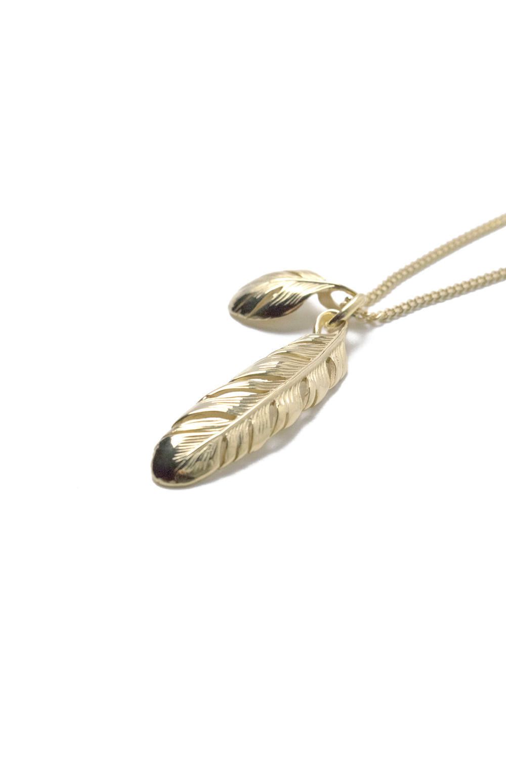 【お取り寄せ可能】New Leaf feather VERY SHINE Necklace [GOLD] / ニューリーフフェザーベリーシャインネックレス [ゴールド]