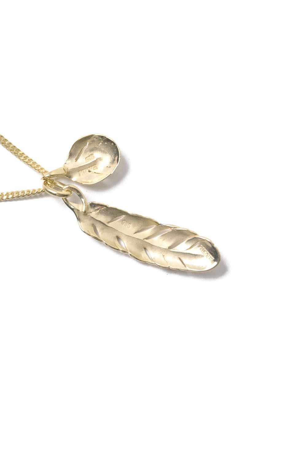 【お取り寄せ可能】New Leaf feather VERY SHINE Necklace [GOLD] / ニューリーフフェザーベリーシャインネックレス [ゴールド]