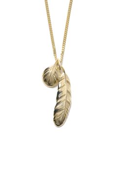 【お取り寄せ可能】New Leaf feather VERY SHINE Necklace [GOLD] / ニューリーフフェザーベリーシャインネックレス [ゴールド]