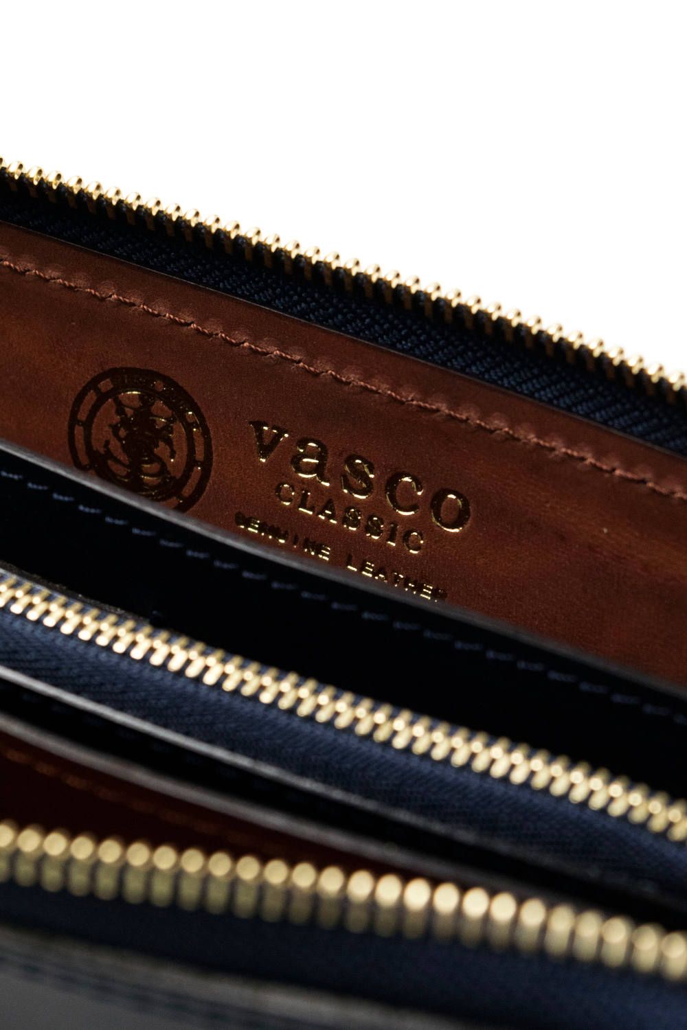 LEATHER VOYAGE ROUND ZIP LONG WALLET [MARINE] | ロングウォレット (ラウンドジップ) / ネイビー