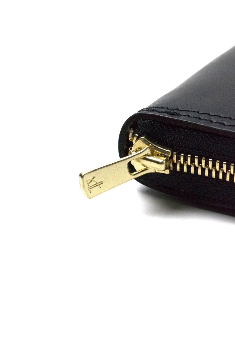 【ラスト1点】LEATHER VOYAGE ROUND ZIP LONG WALLET [BLACK] | ロングウォレット (ラウンドジップ) / ブラック