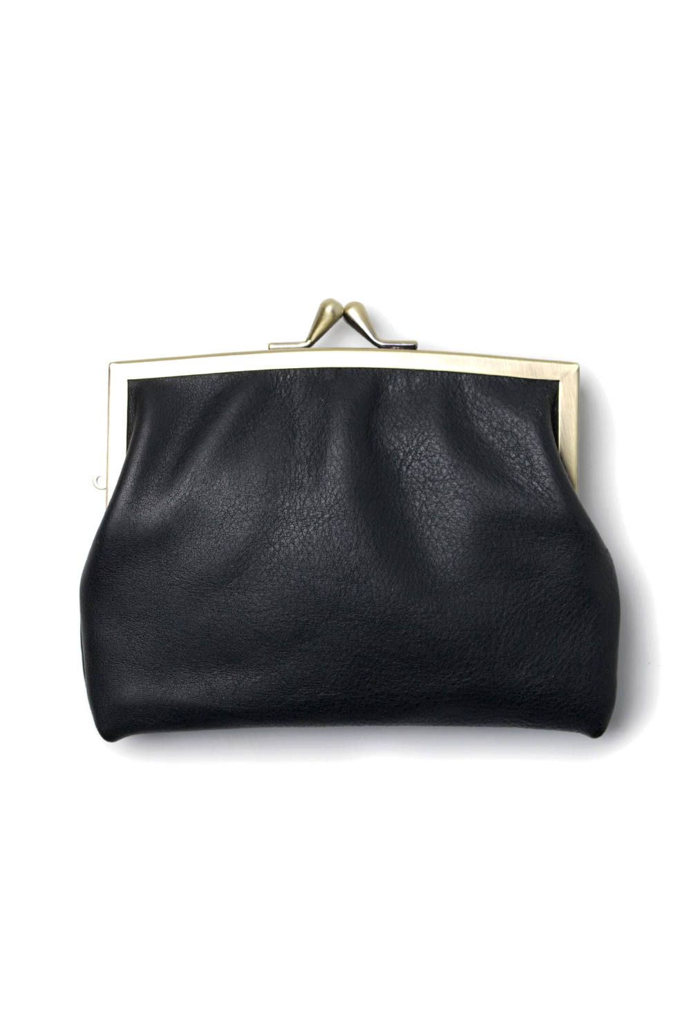 【ラスト1点 / 17AW】ニコだまAS - Mini wallet [BLACK] / 親子がま口ミニ財布 [ブラック]