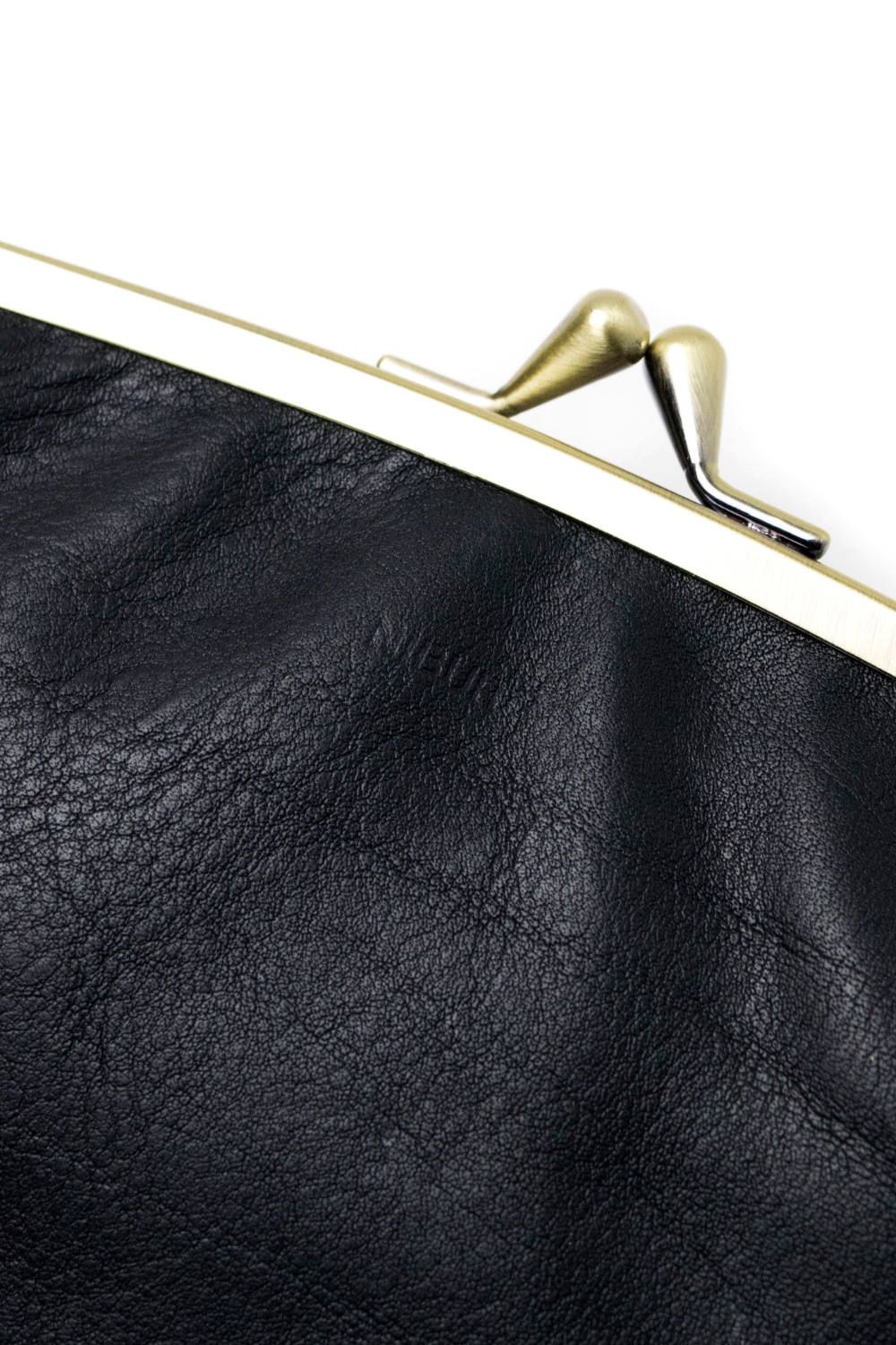 【ラスト1点 / 17AW】ニコだまAS - Mini wallet [BLACK] / 親子がま口ミニ財布 [ブラック]