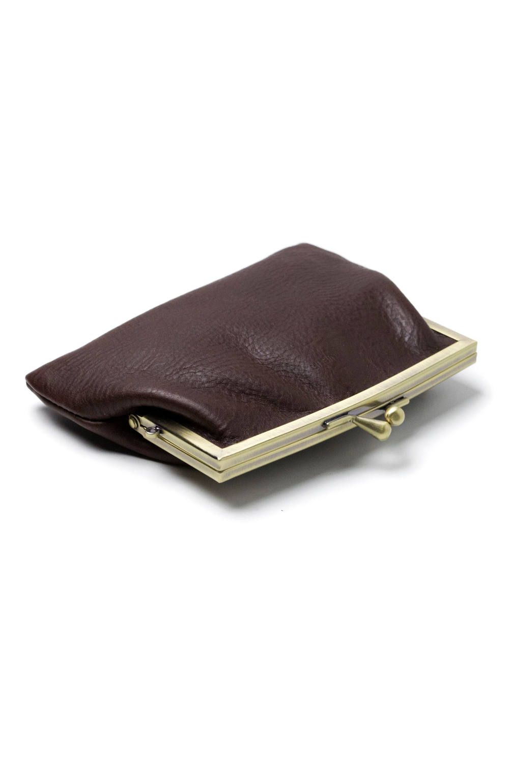 【ラスト1点 / 17AW】ニコだまAS - Mini wallet [BROWN] / 親子がま口ミニ財布 [ブラウン]