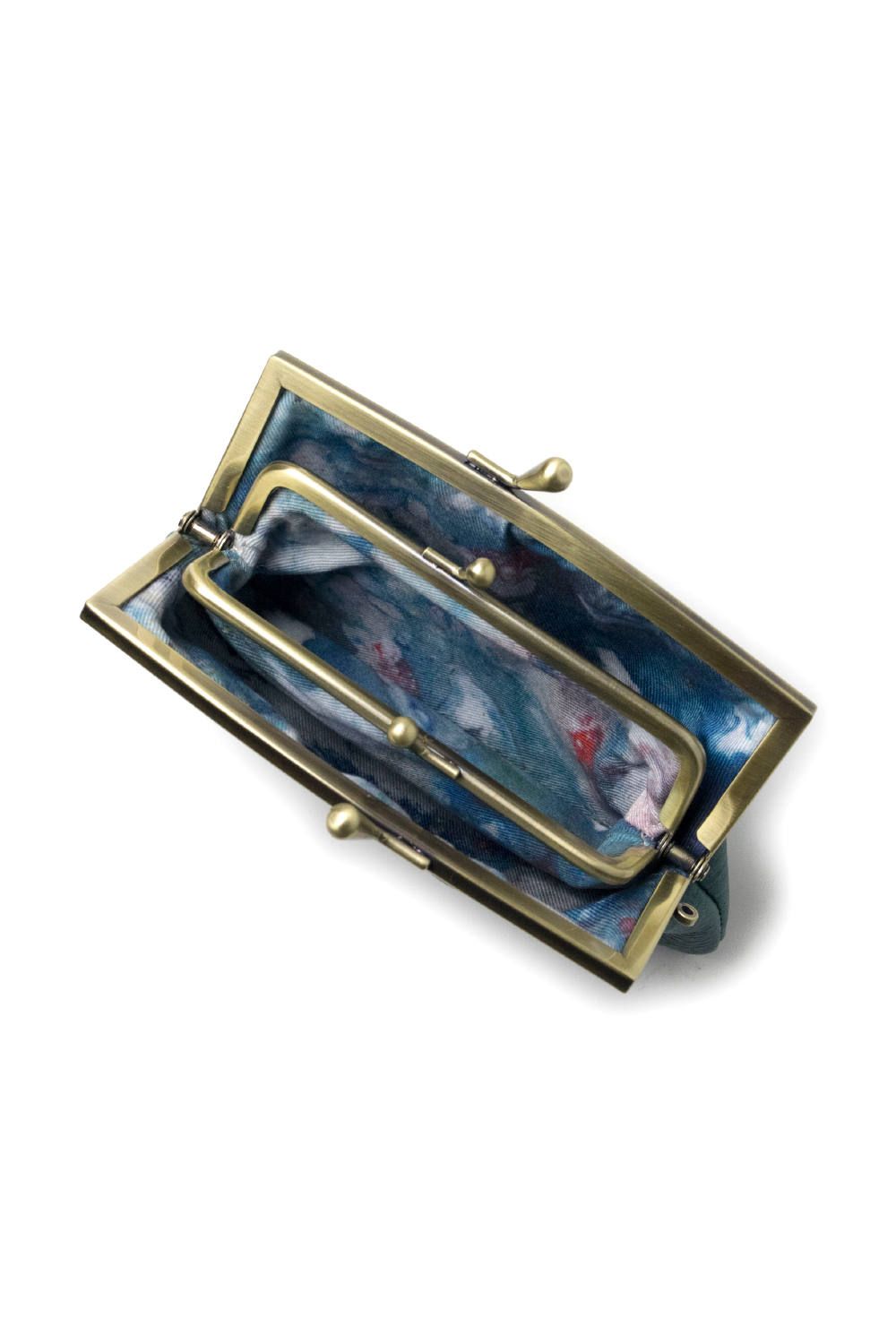 【ラスト1点 / 17AW】ニコだまAS - Mini wallet [BLUE] / 親子がま口ミニ財布 [ブルー]