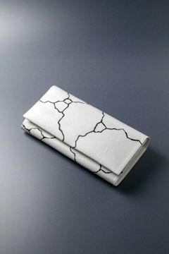 【1点もの】フラップ付き長財布 [亀裂] Type-A / mw07-cc/wh