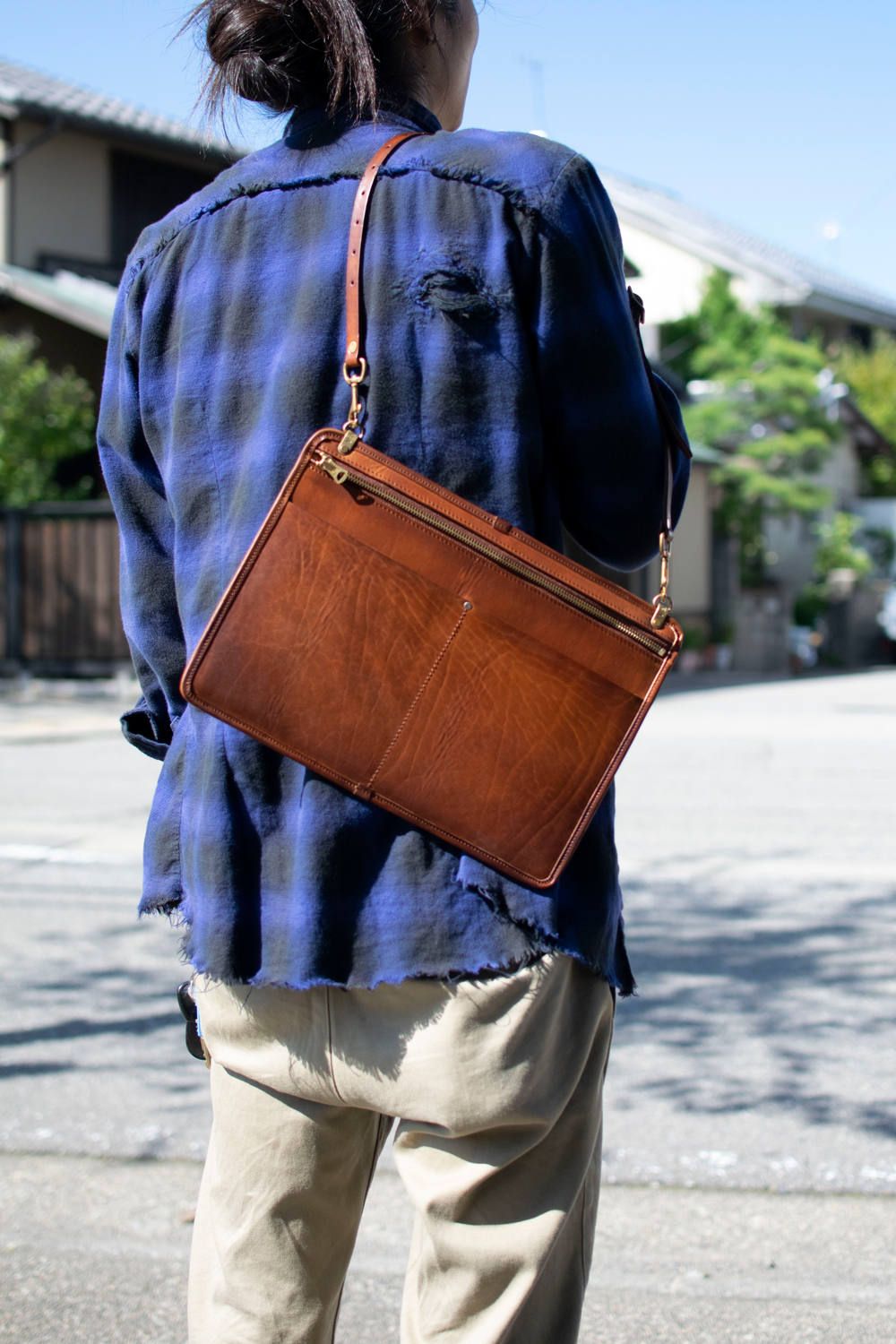 レザー3ウェイサコッシュ [キャメル] / LEATHER 3WAY SAKOSSHU [CAMEL]