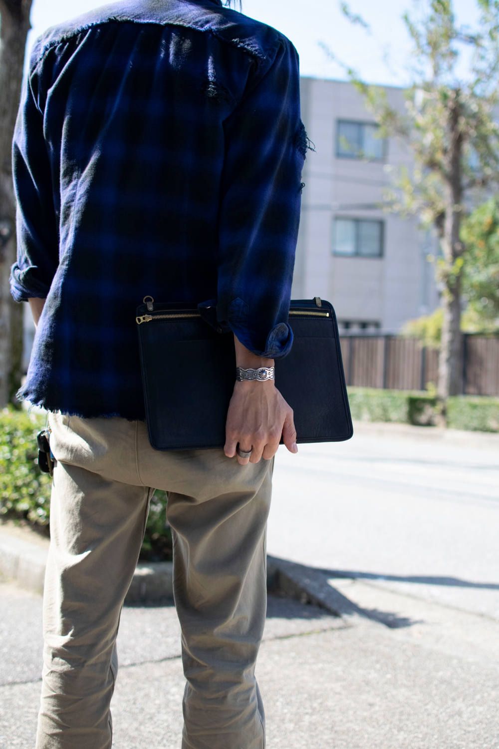レザー 3ウェイサコッシュ [ブラック] / LEATHER 3WAY SAKOSSHU [BLACK]
