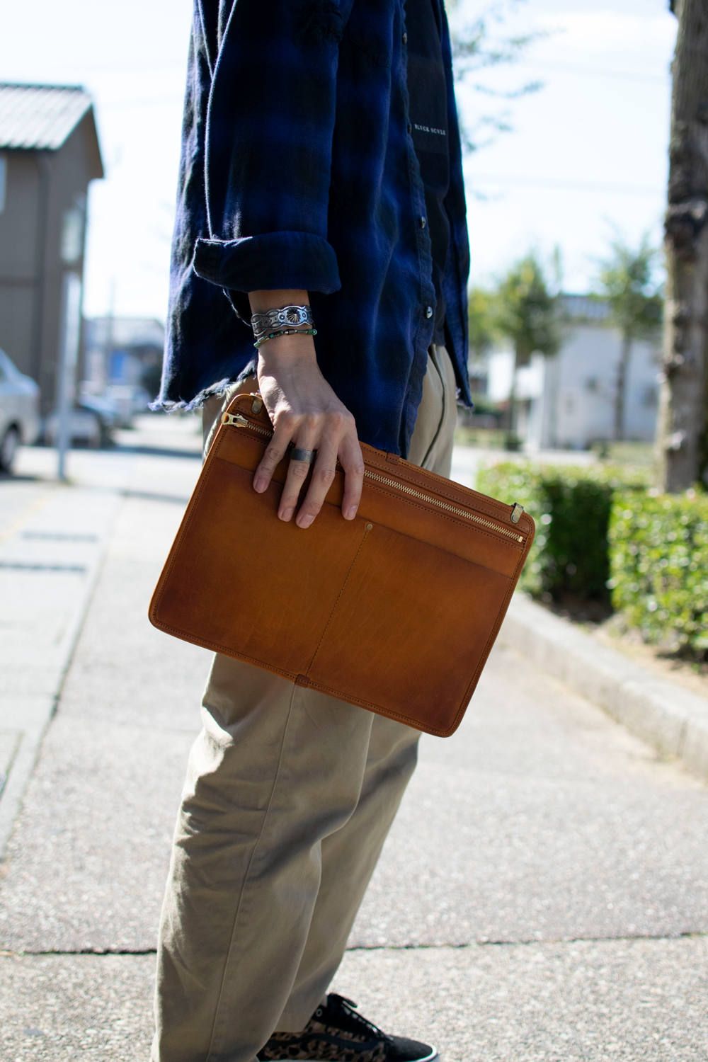 レザー3ウェイサコッシュ [マスタードキャメル] / LEATHER 3WAY SAKOSSHU [MASTARD CAMEL]