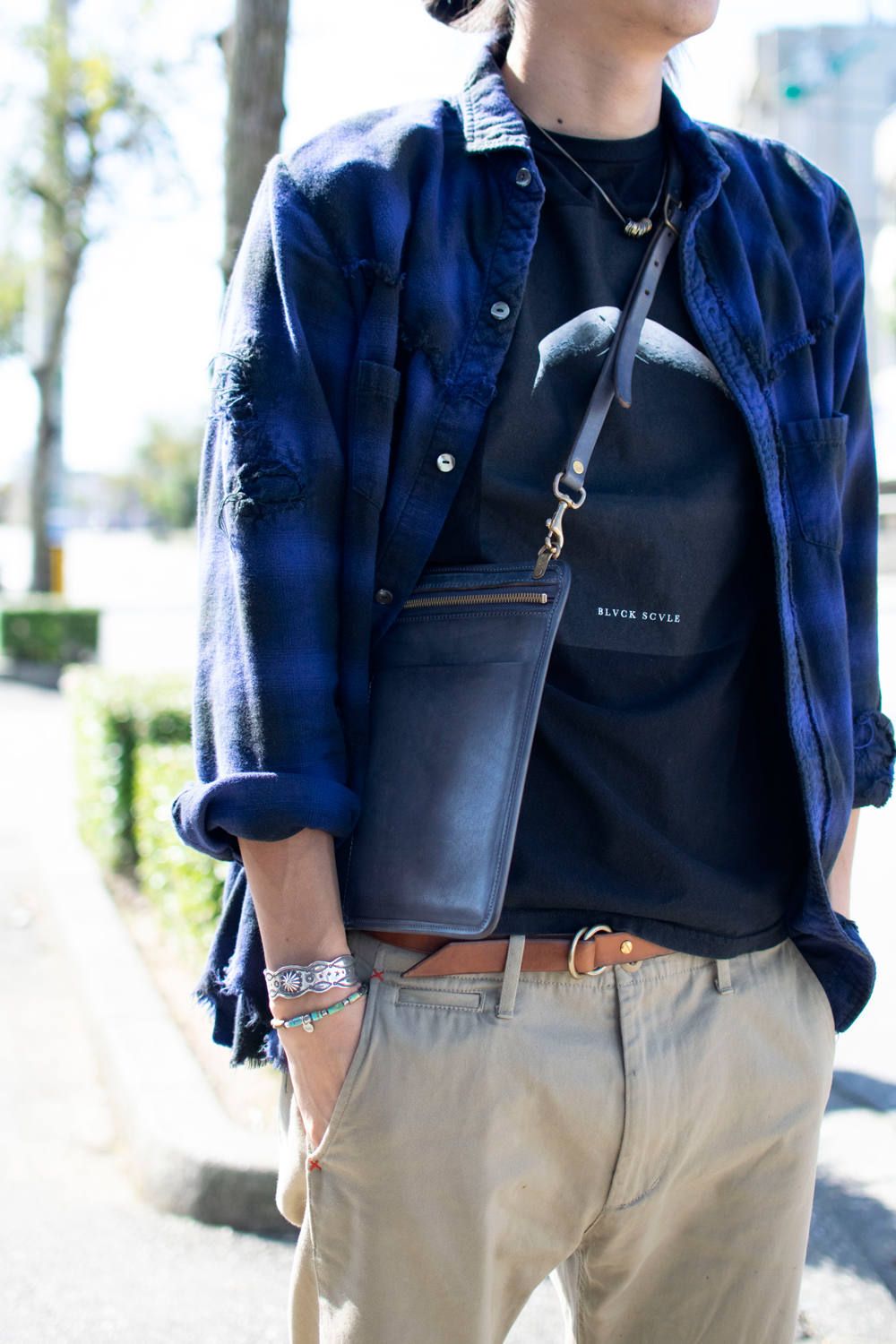 レザー3ウェイサコッシュ [グレー] / LEATHER 3WAY SAKOSSHU [GREY]