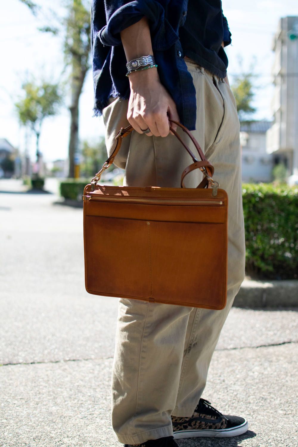 レザー3ウェイサコッシュ [マスタードキャメル] / LEATHER 3WAY SAKOSSHU [MASTARD CAMEL]