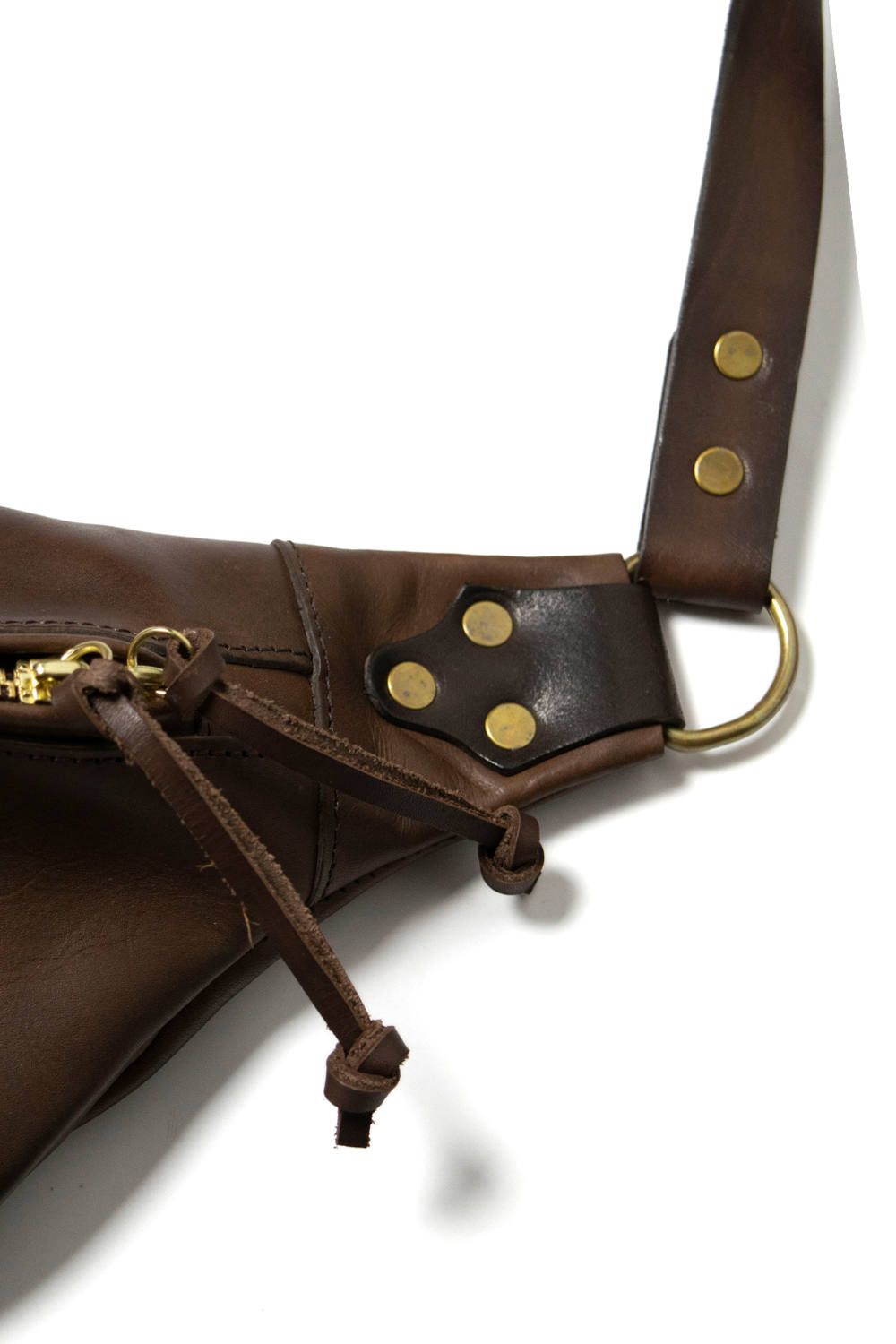 【25SS予約商品】LEATHER WAIST BAG [BROWN] | ウエストバッグ / ブラウン