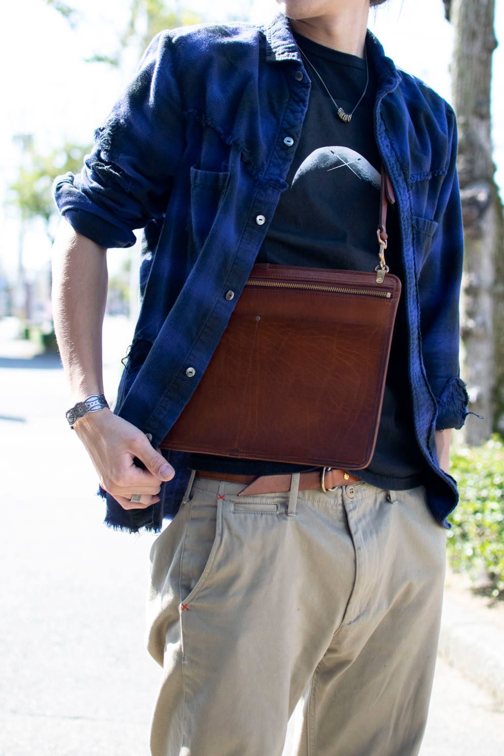 レザー3ウェイサコッシュ [キャメル] / LEATHER 3WAY SAKOSSHU [CAMEL]