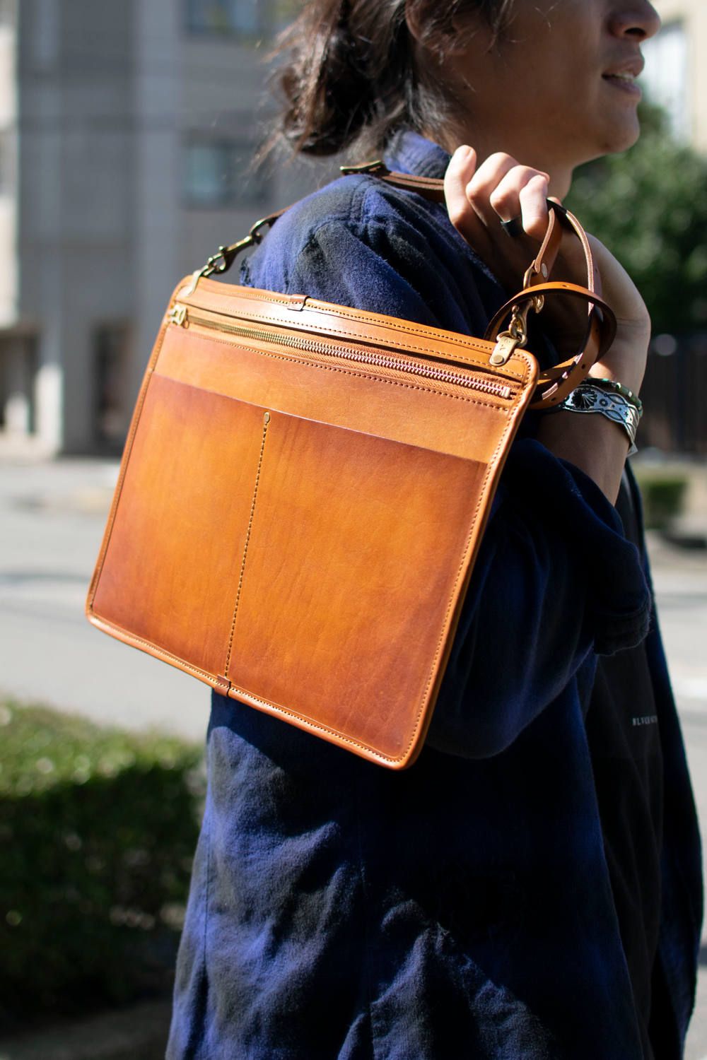 レザー3ウェイサコッシュ [マスタードキャメル] / LEATHER 3WAY SAKOSSHU [MASTARD CAMEL]
