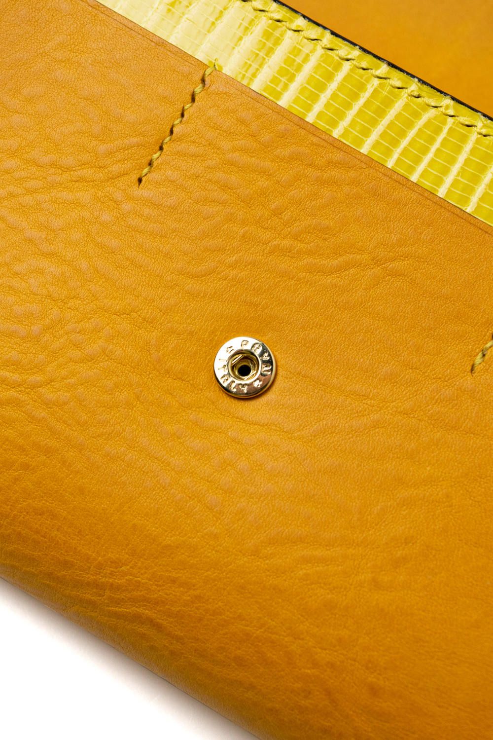 【ラスト1点 / 19SS】DELAY - Long wallet [YELLOW] / ディレイ - 懐紙入れ型長財布 [イエロー]