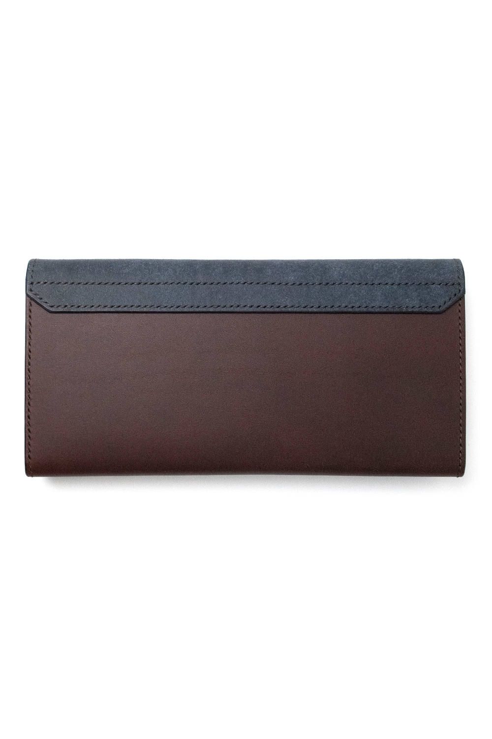 LERAY BC - Long wallet [NAVY] / ルレイ ビーシー - 長財布 [ネイビー×ブラウン]