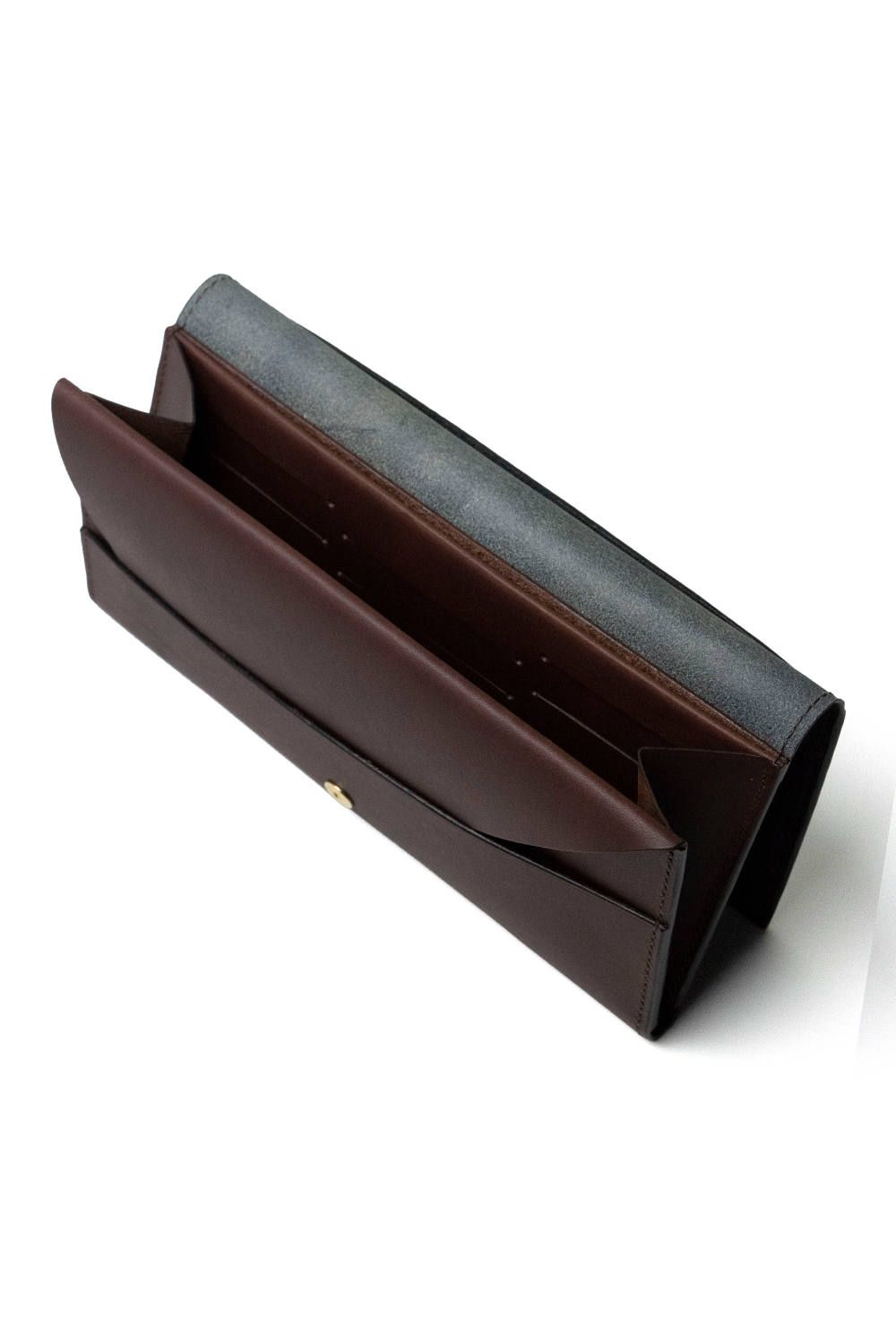 LERAY BC - Long wallet [NAVY] / ルレイ ビーシー - 長財布 [ネイビー×ブラウン]