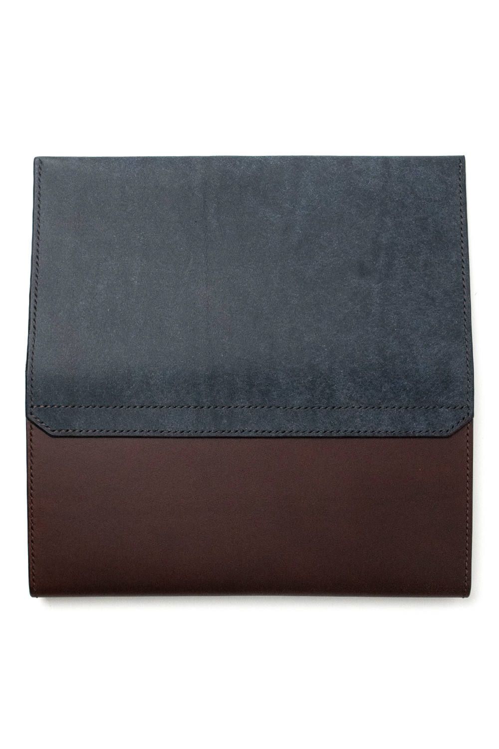 LERAY BC - Long wallet [NAVY] / ルレイ ビーシー - 長財布 [ネイビー×ブラウン]