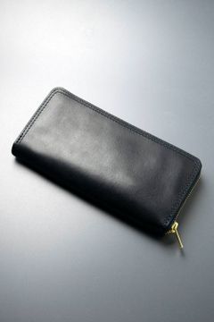 LEATHER VOYAGE ROUND ZIP LONG WALLET [MARINE] | ロングウォレット (ラウンドジップ) / ネイビー