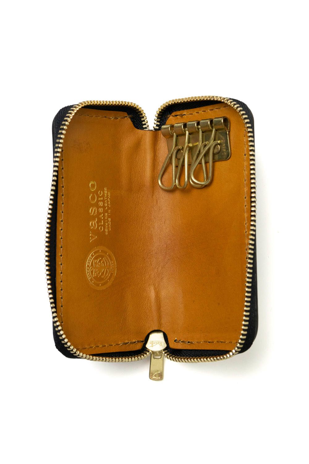 LEATHER VOYAGE ROUND ZIP KEY CASE [NERO] | キーケース (ラウンドジップ) / ブラック