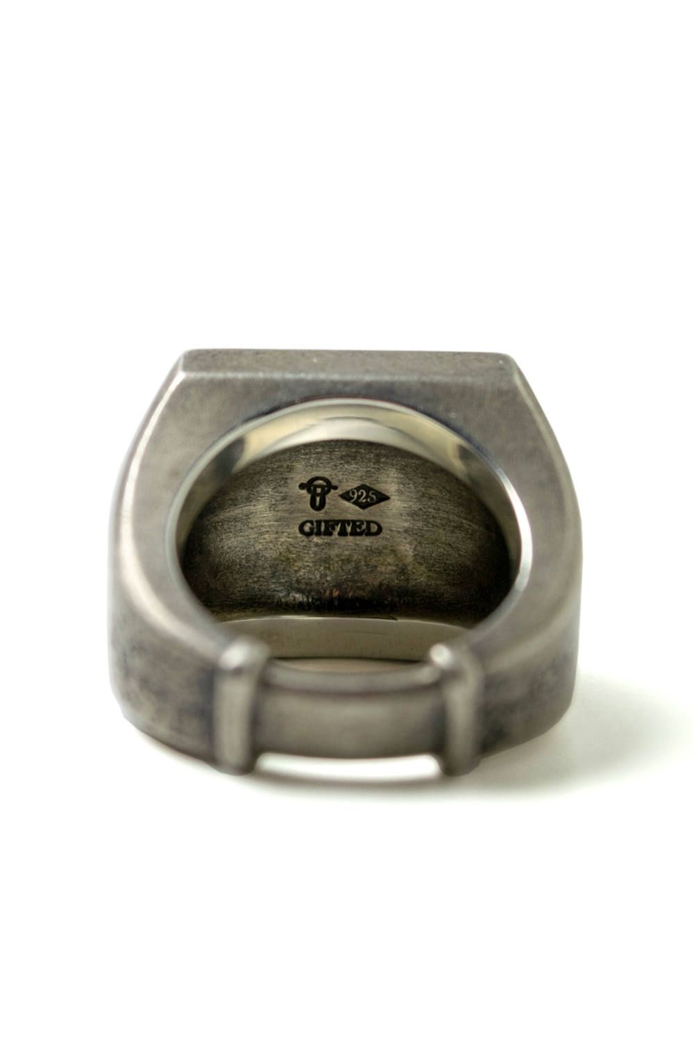 wall crack ring・stamp [black] / 印台 [ブラック]