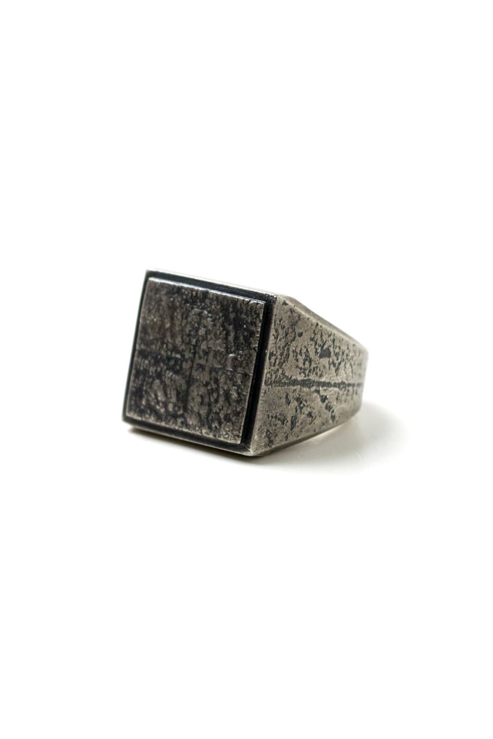 wall crack ring・stamp [black] / 印台 [ブラック]
