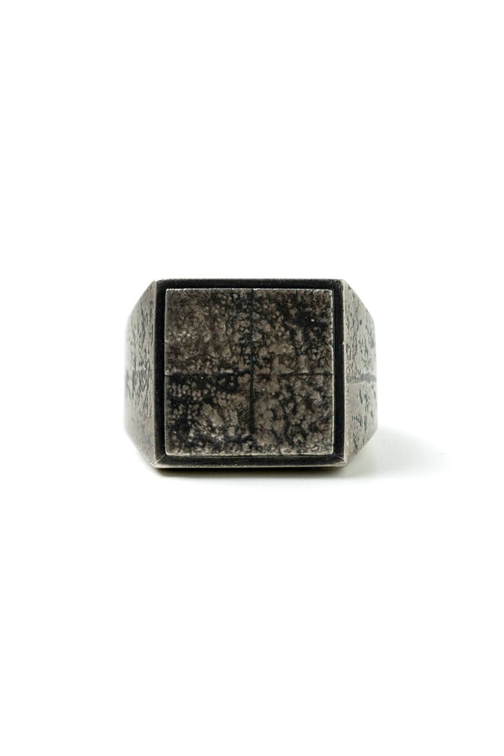 wall crack ring・stamp [black] / 印台 [ブラック]