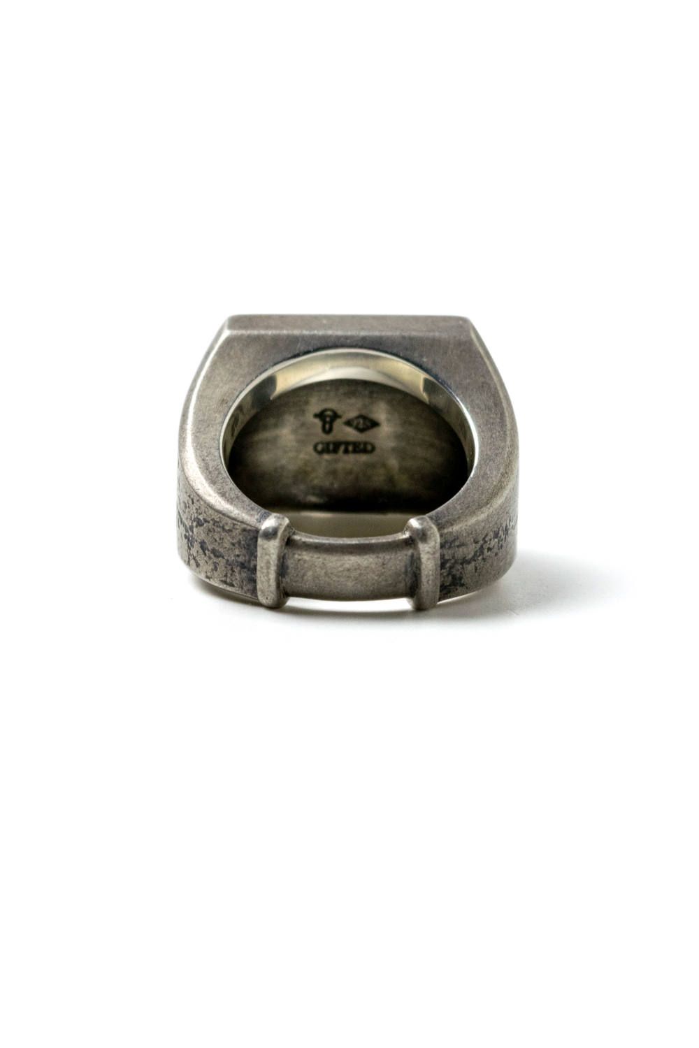 wall crack ring・stamp [black] / 印台 [ブラック]