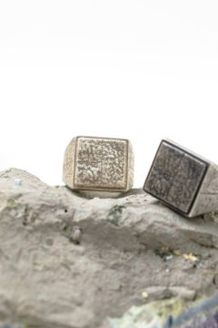 wall crack ring・stamp [plane] / 印台 [ホワイト]