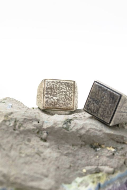 wall crack ring・stamp [plane] / 印台 [ホワイト]
