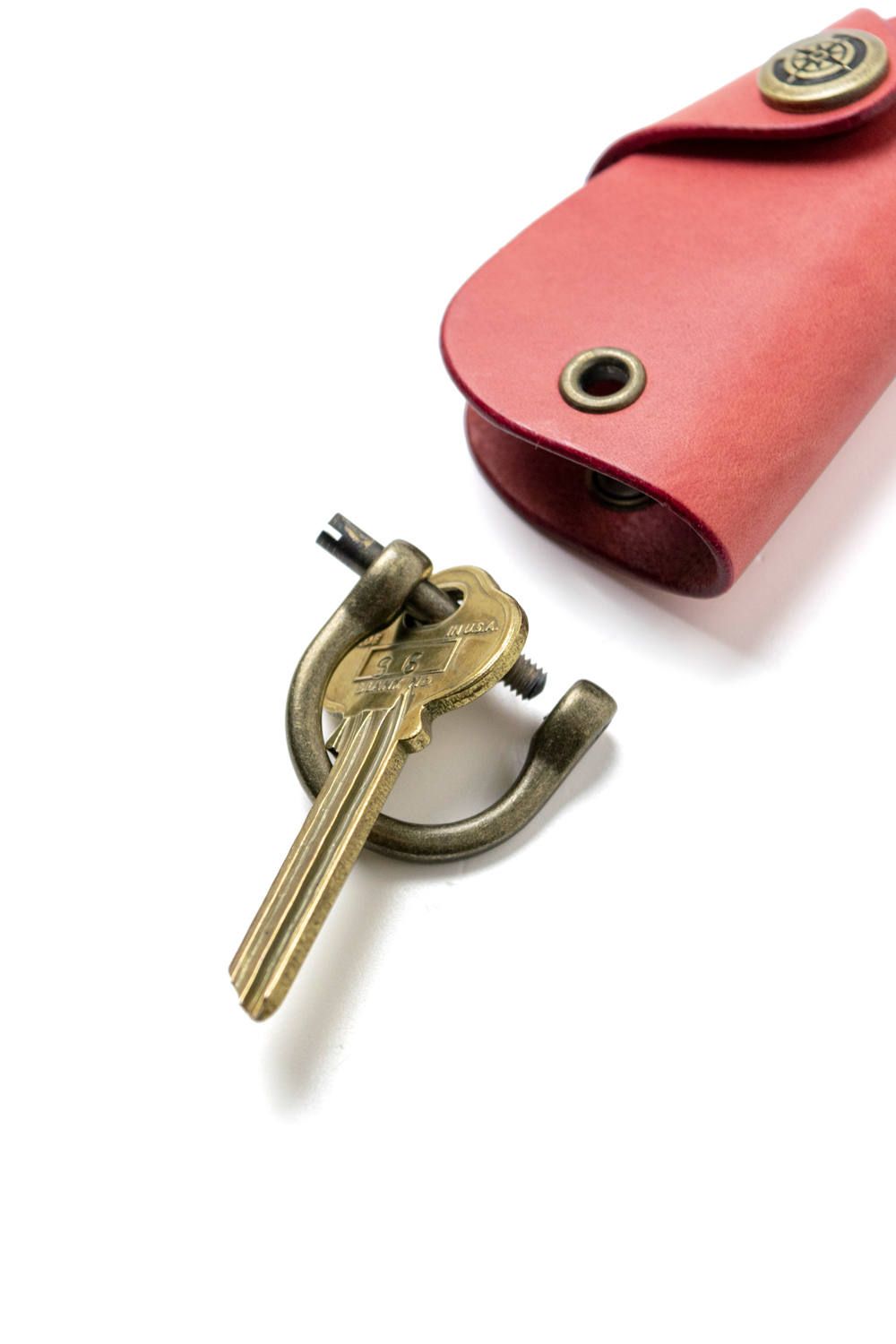 ボタンフックキーケース S [ピンク] / Button Hook Key Case [PINK]