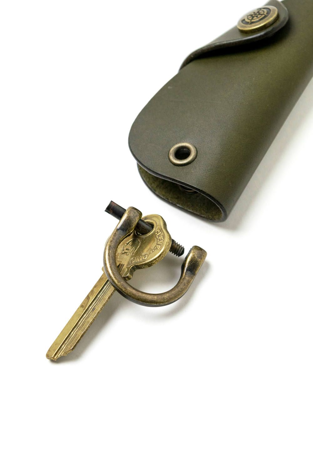 ボタンフックキーケース L [カーキ] / Button Hook Key Case [KHAKI]