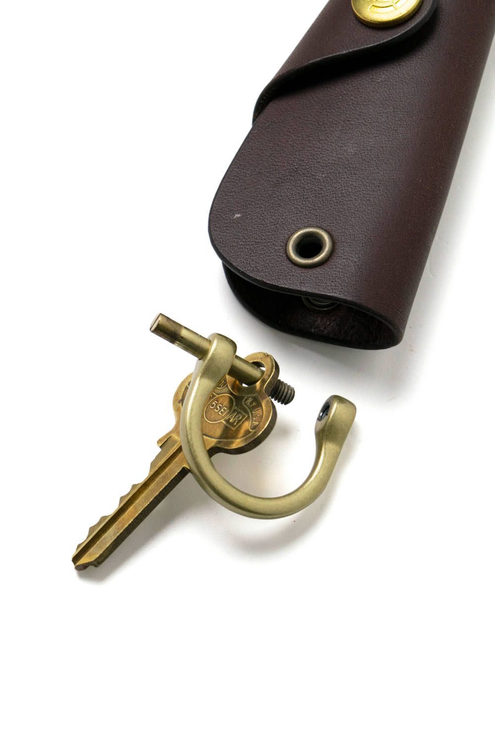 ボタンフックキーケース L [ブラウン] / Button Hook Key Case [BROWN]