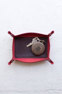 レザートレイ [レッド] / LEATHER TRAY [RED]
