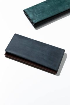 LERAY BC - Long wallet [NAVY] / ルレイ ビーシー - 長財布 [ネイビー×ブラウン]
