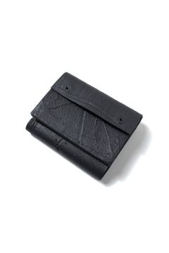 三つ折り豆財布 [黒い壁] / mw11-bk