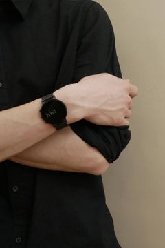 時字 / TOKIJI - Black × Black Leather [38mm]